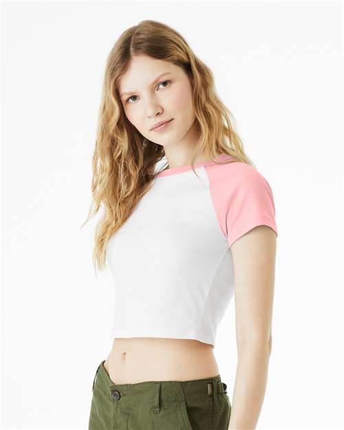 Women's Micro Rib Raglan Baby Tee - 1201 48