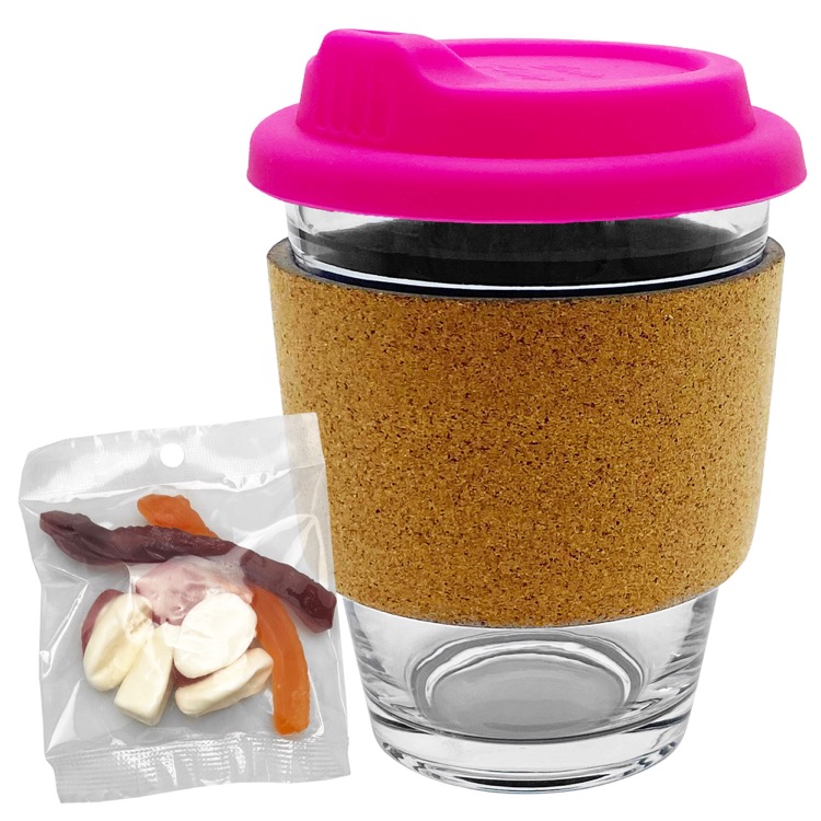 Jelly Party Mix in Cork Band Glass Coffee Cup 23