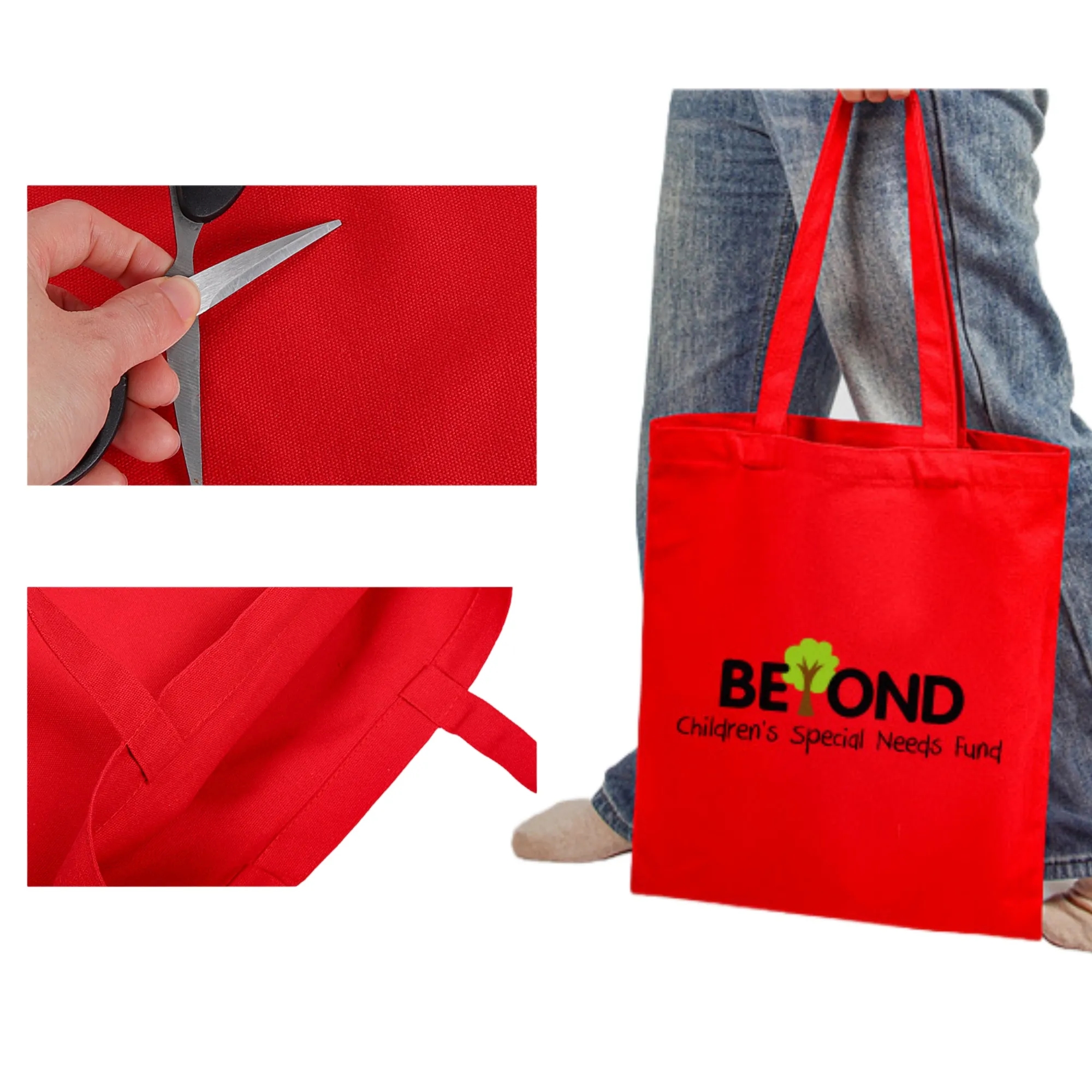 Pure Cotton Colored Hand-Held Canvas Bag 5
