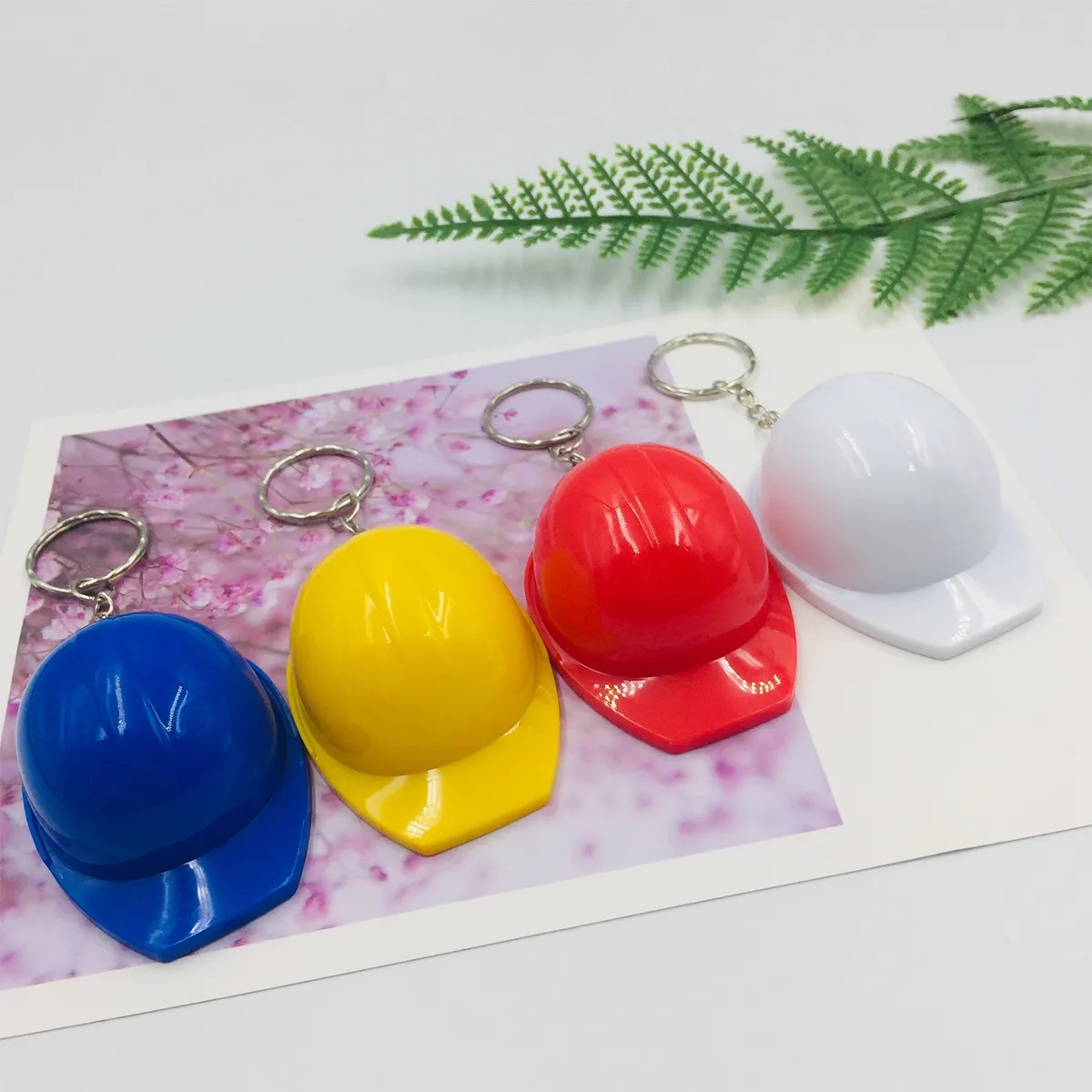 Decoration Mini Safety Hat Bottle Opener Keychain 3