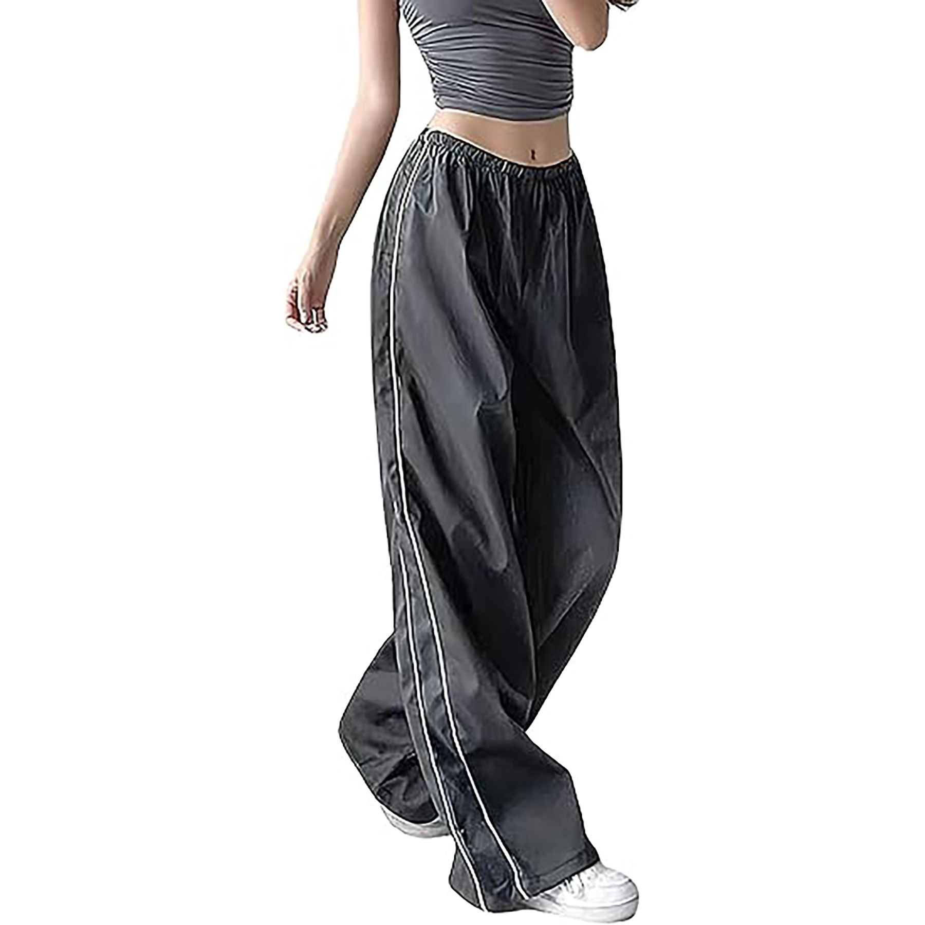 Women's Baggy Y2K Parachute Track Pants 6