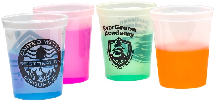 16 oz. Color Changing Smooth Plastic Stadium Cup 12