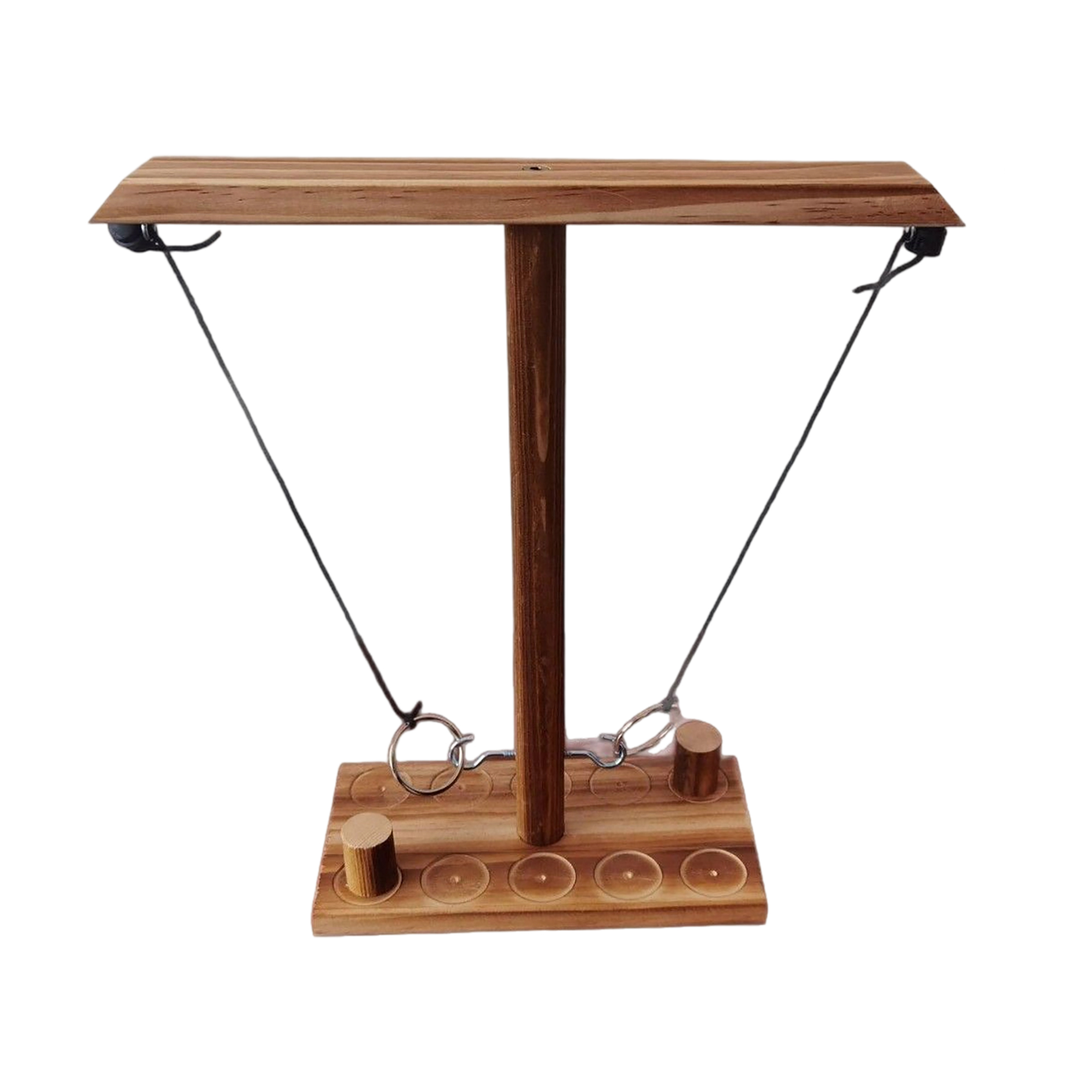 Desktop Wood Ring Toss Game 9.8" Length x 3.9" Width x 11" Height 8
