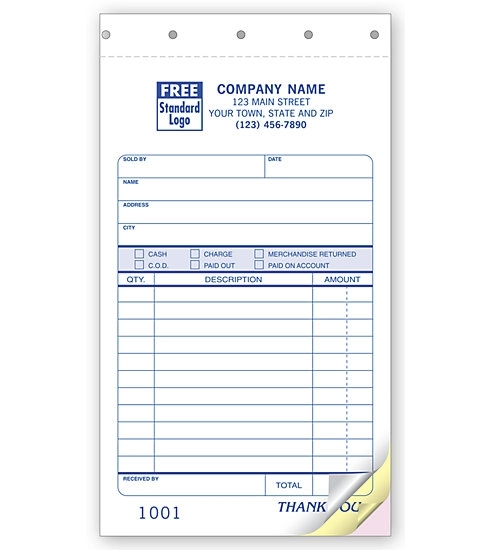 Sales Slips, Classic Small 1