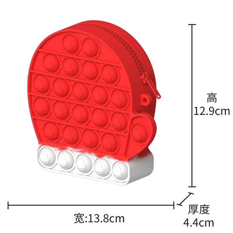 Cute Christmas Gloves Shape Old Man Rodent Control Pioneer Versatile Silicone Coin Purse/ Key Chain 4