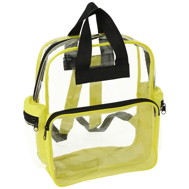 15" Clear Backpacks - Yellow Trim 2