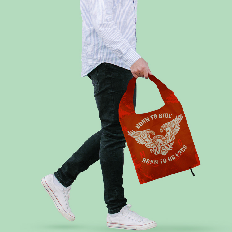 Roll-Up Grocery Tote w/Elastic Closure Strap 4