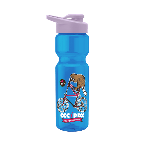 Blazer 28oz Transparent Bike Bottle w/Drink-thru Lid 849