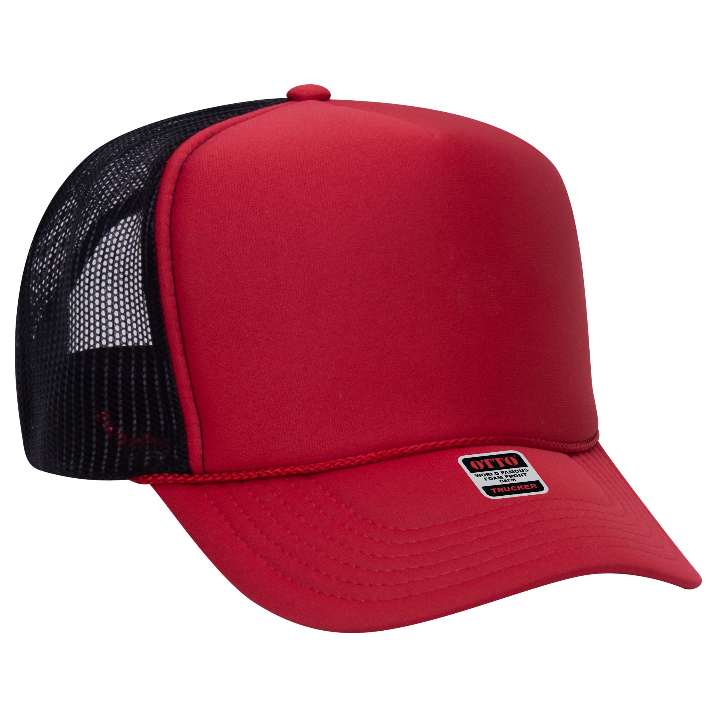 OTTO CAP® 5 Panel High Crown Mesh Back Trucker Hat 213