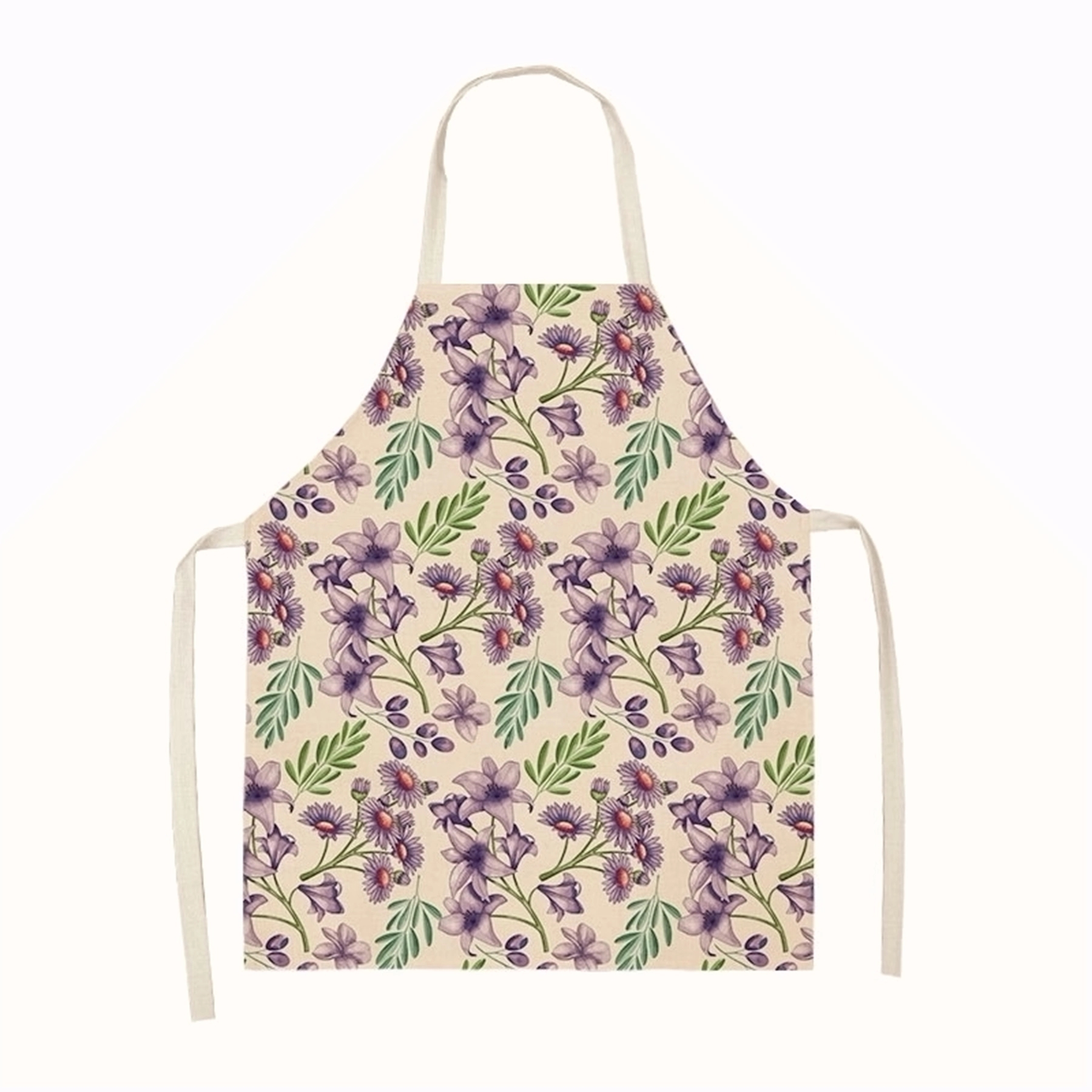 Printed Cotton And Linen Apron 2