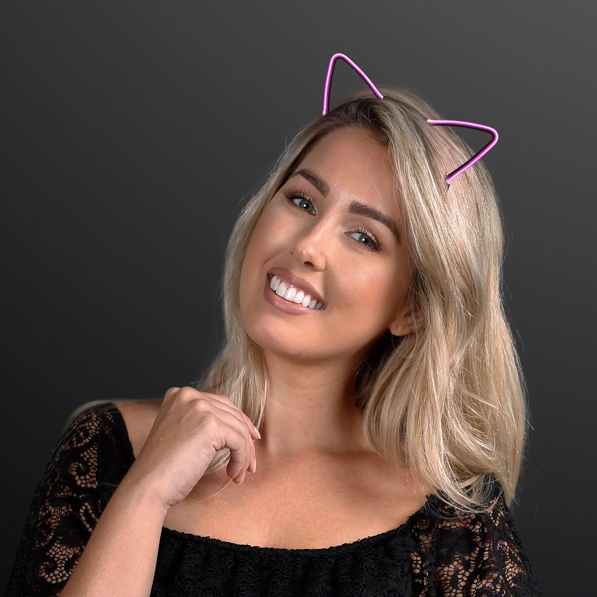 EL Wire Cat Ears Headband 5