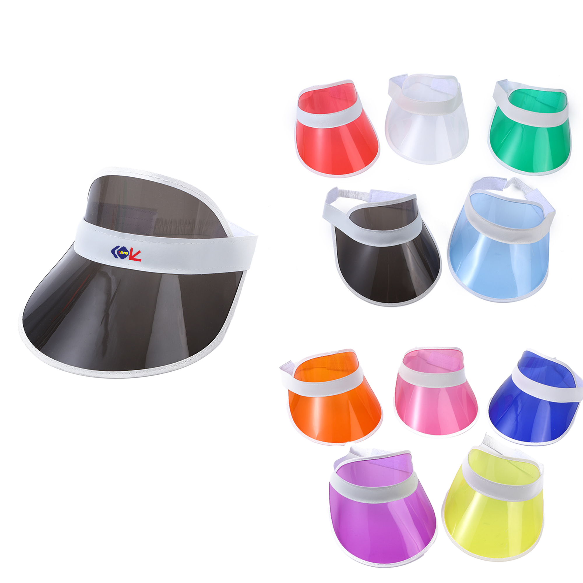 Custom PVC Candy Color Sun Hat 1