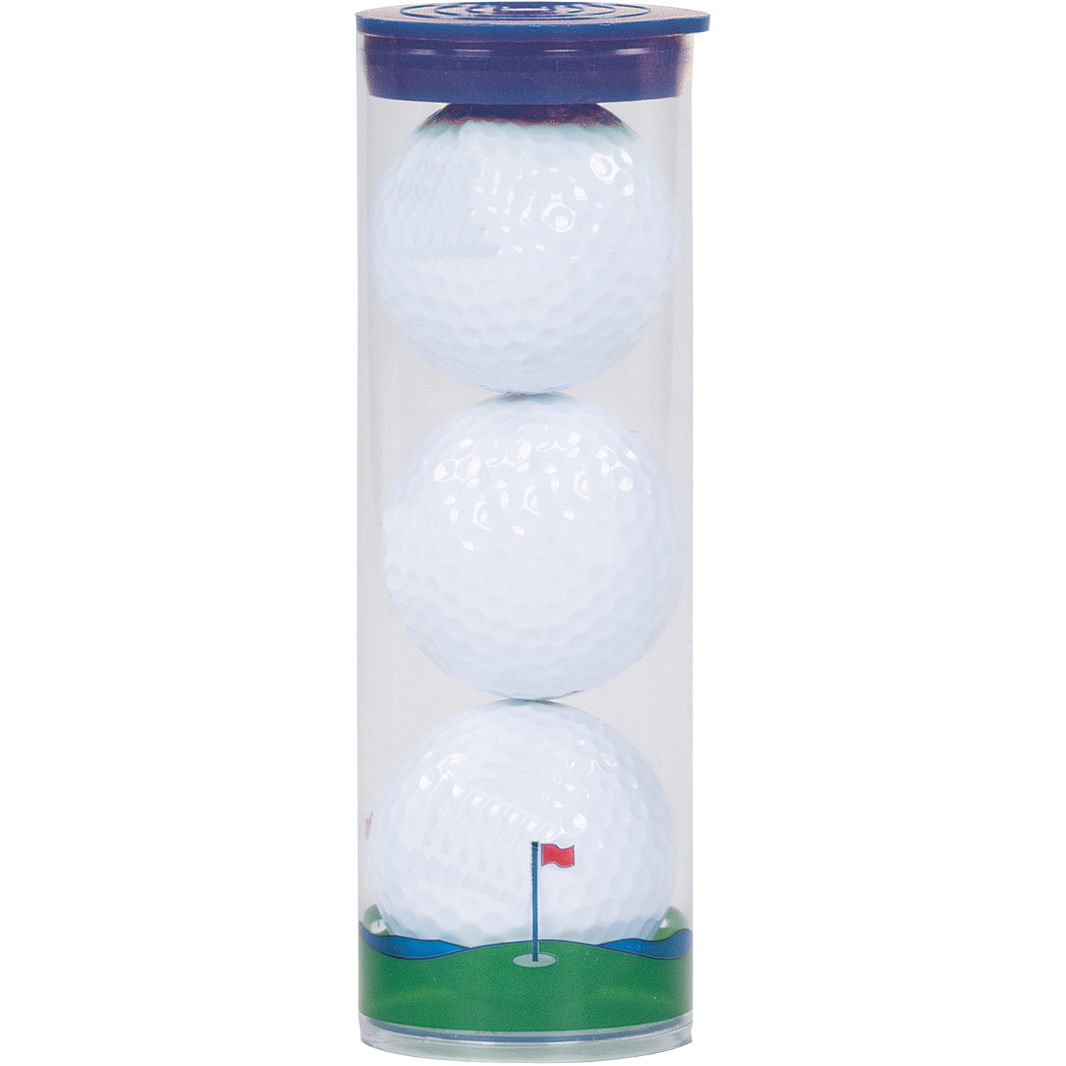 3 Ball Clear Tube with Bridgestone Golf Balls 1