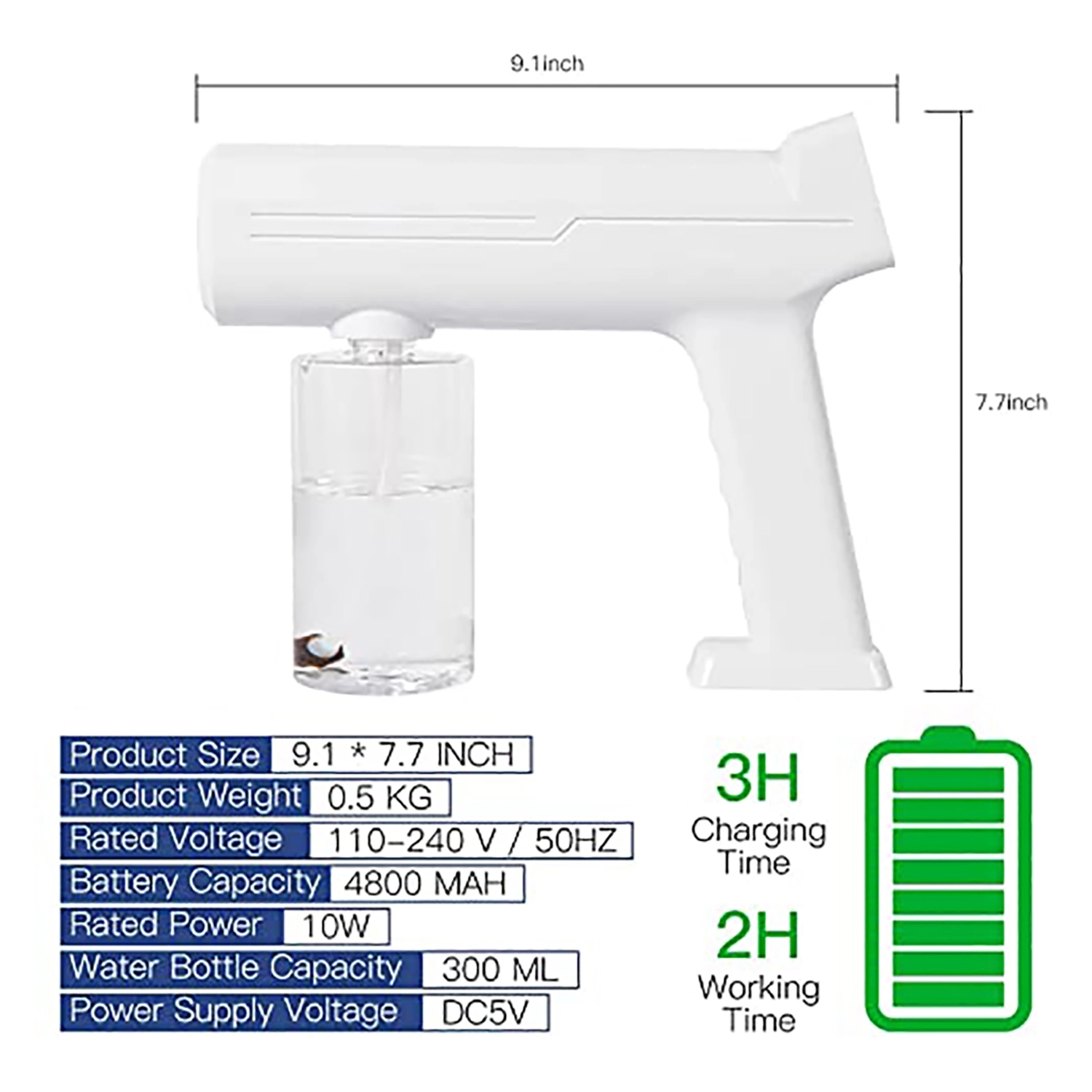 Portable Uv Disinfection Mist Sprayer Gun 1