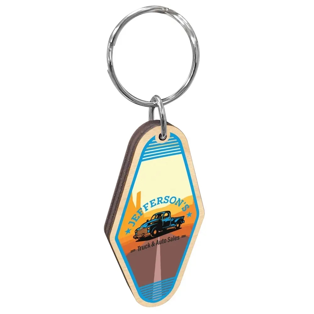 Vintage Birch Motel Keychain Hotel Key Tag 9