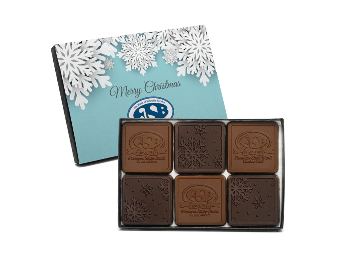 6-Piece Chocolate Ensemble Gift Set with Classic Custom Packaging