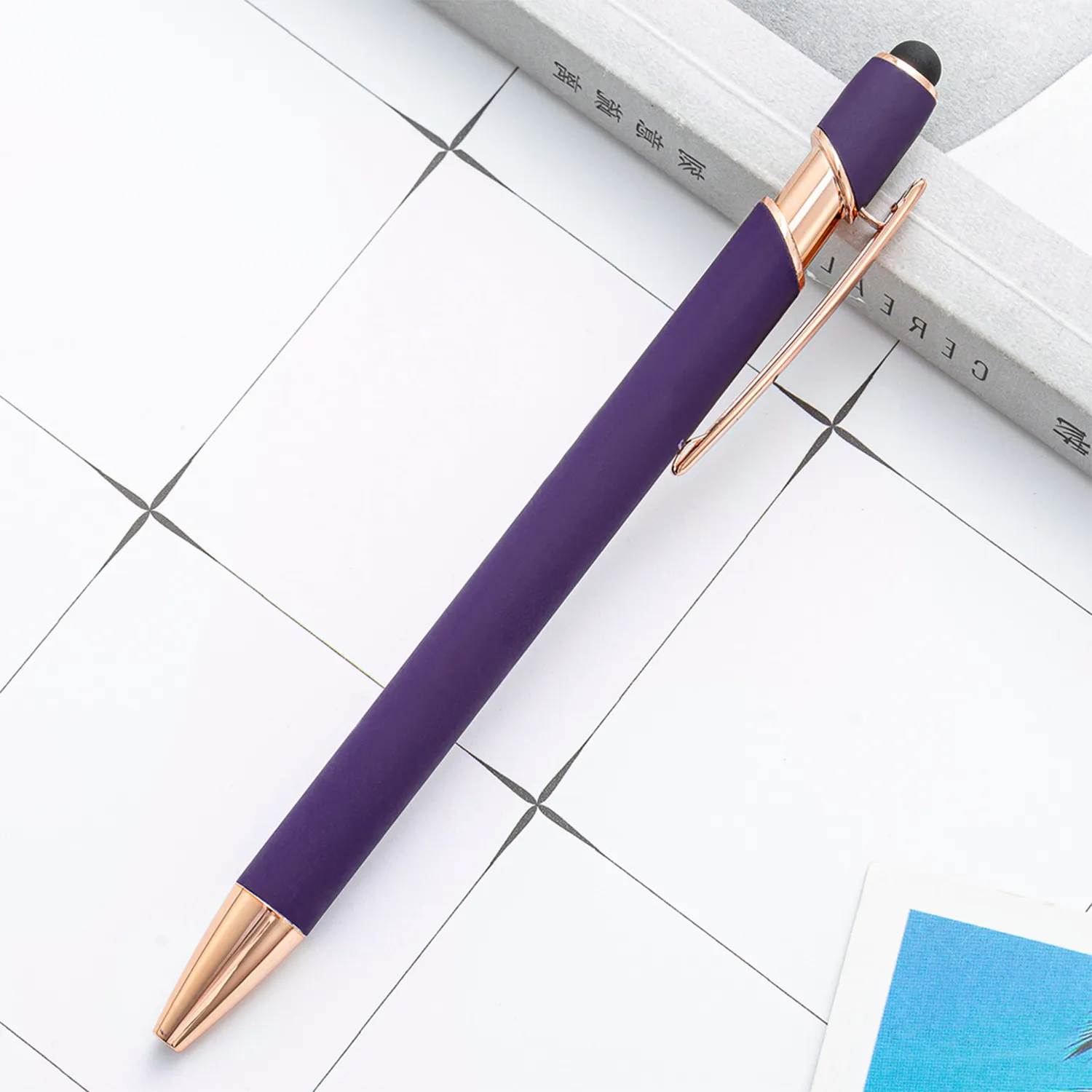 Retractable ballpoint Pen 2-in-1 Stylus 2