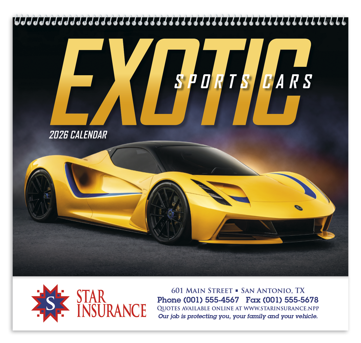 Good Value™ Exotic Sports Cars - Spiral Calendar 55