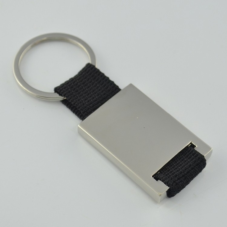 Nylon Webbing Run Through Zinc Alloy Key Chains 2