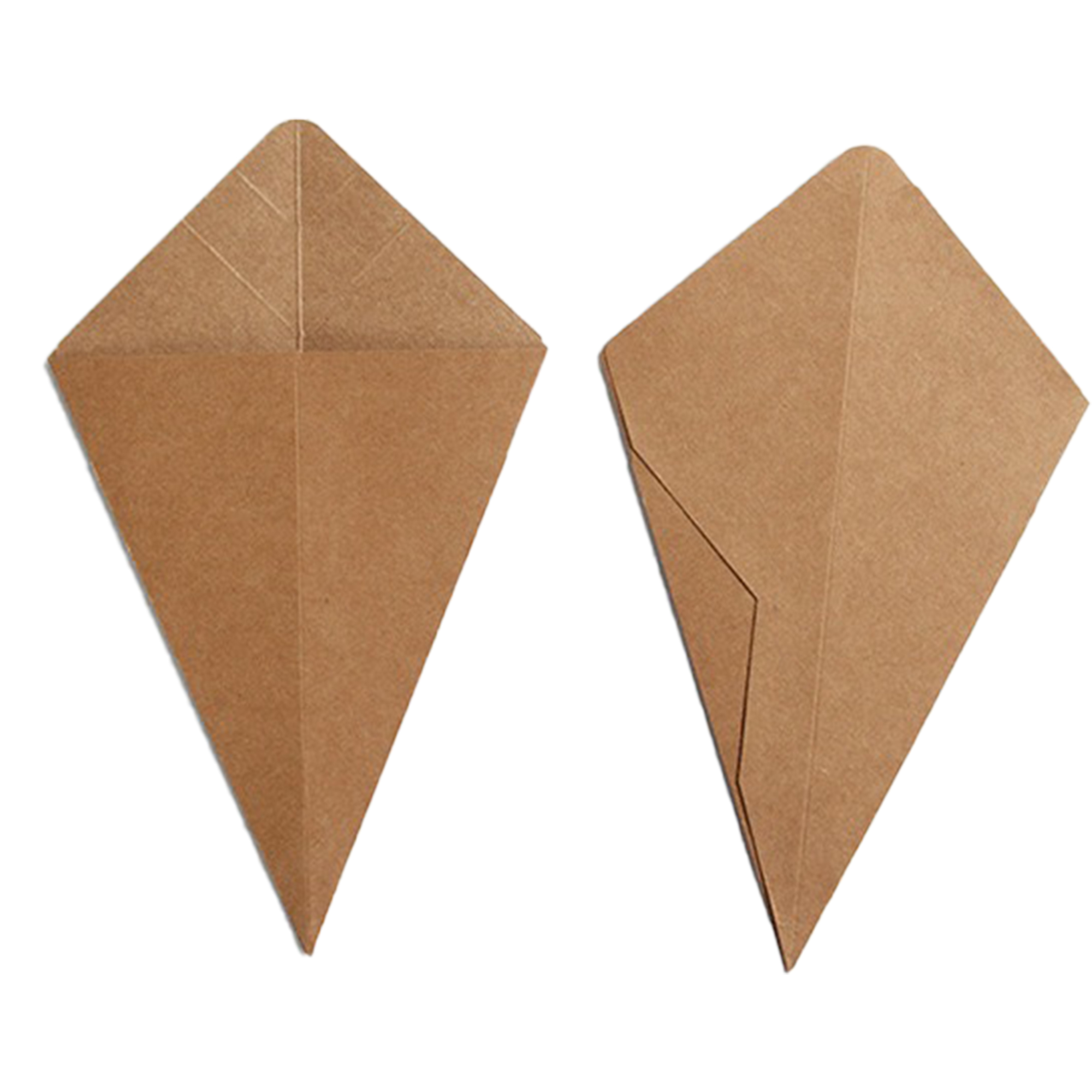 Cone-Shaped Kraft Paper French Fry Holder with Sauce Compartment 4