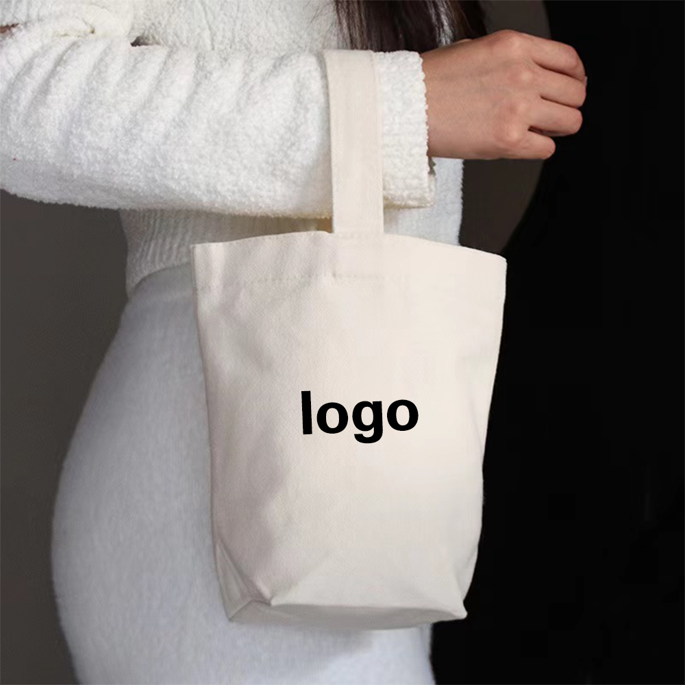 Mini Portable Canvas Bag, custom tote bag with logo imprint 2