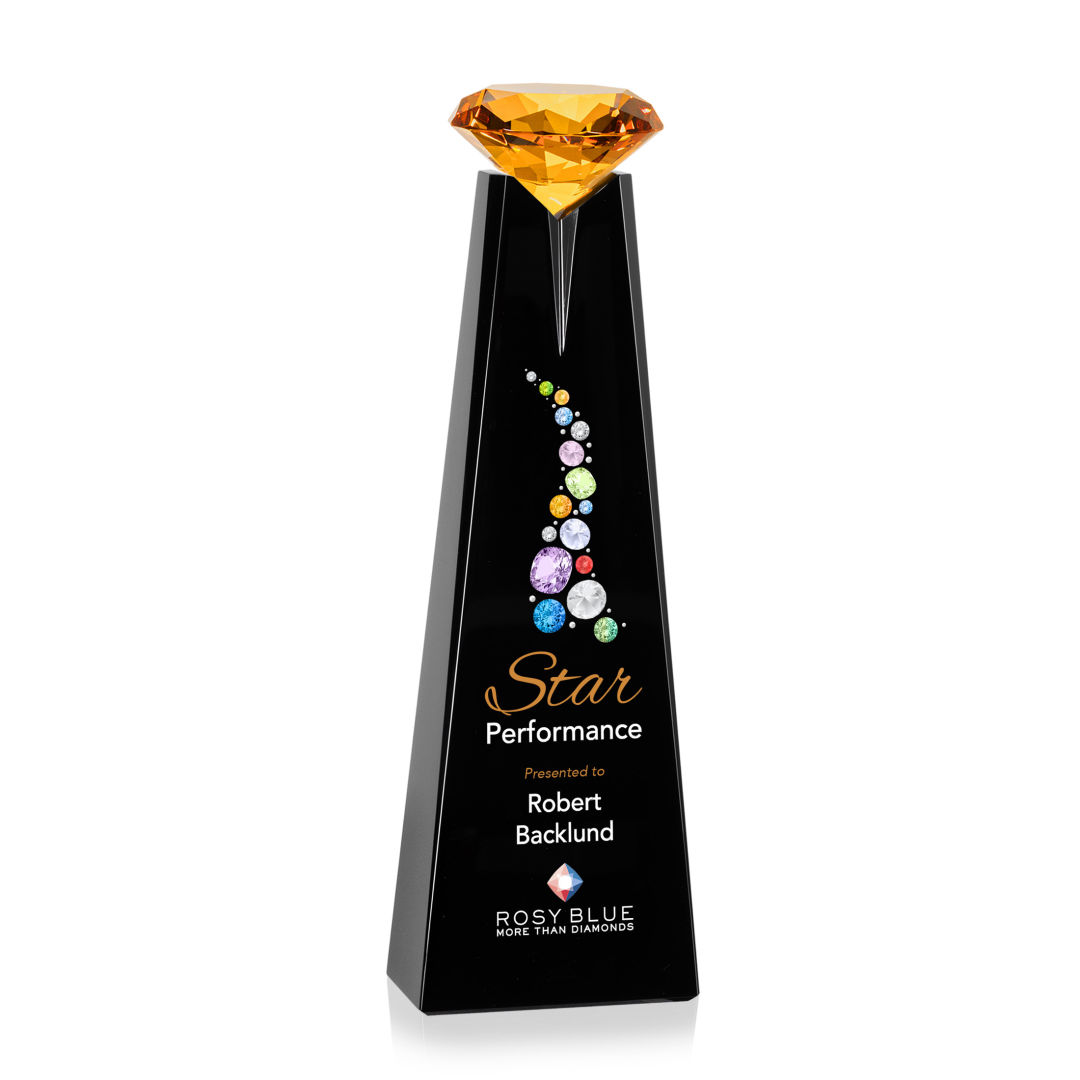 Alicia Gemstone VividPrint™ Award - Black/Amber 6