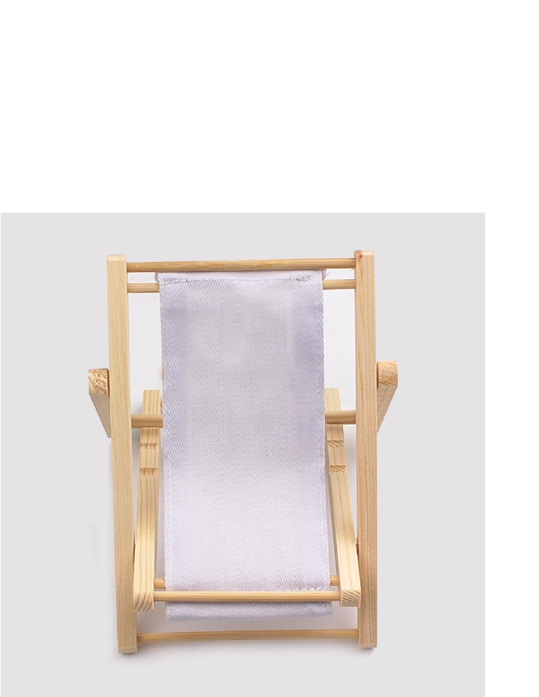 Wood Mini Beach Chair Cell Phone Holder/Business Card Holder. 2