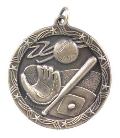 Baseball Shooting Star Medal, 1 3/4" 2
