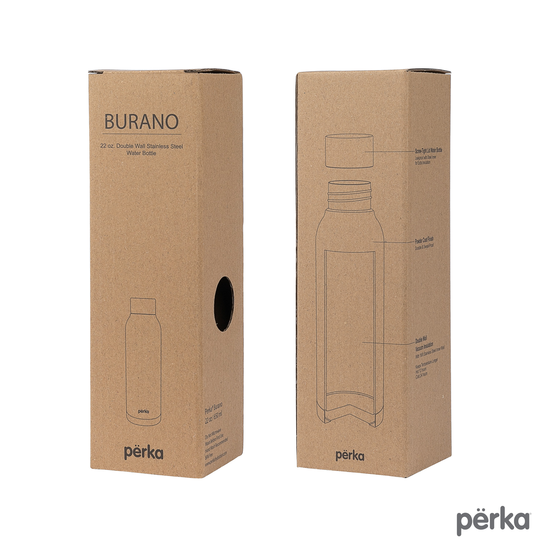Perka® Burano 22 oz. Vacuum Insulated Water Bottle 9