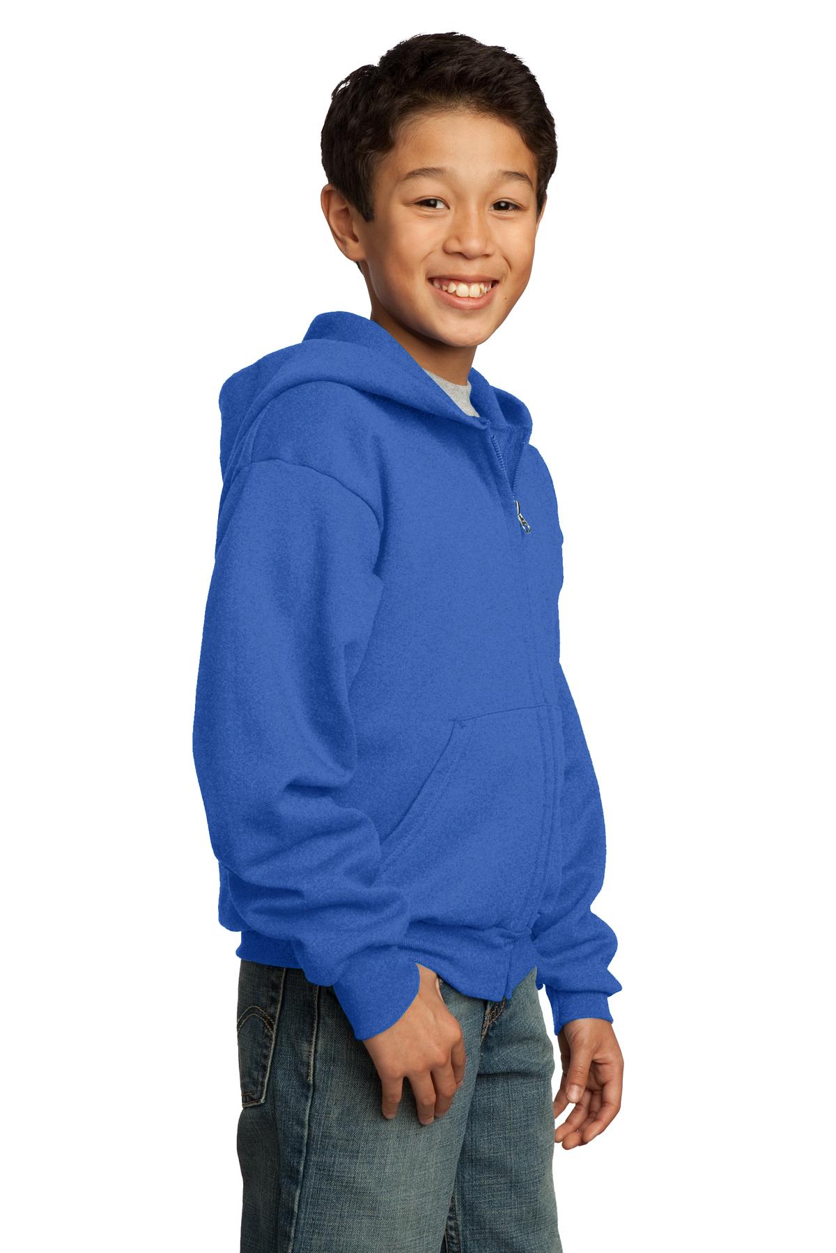 Port & Company® Youth Core Fleece Full-Zip Hooded Sweatshirt 67