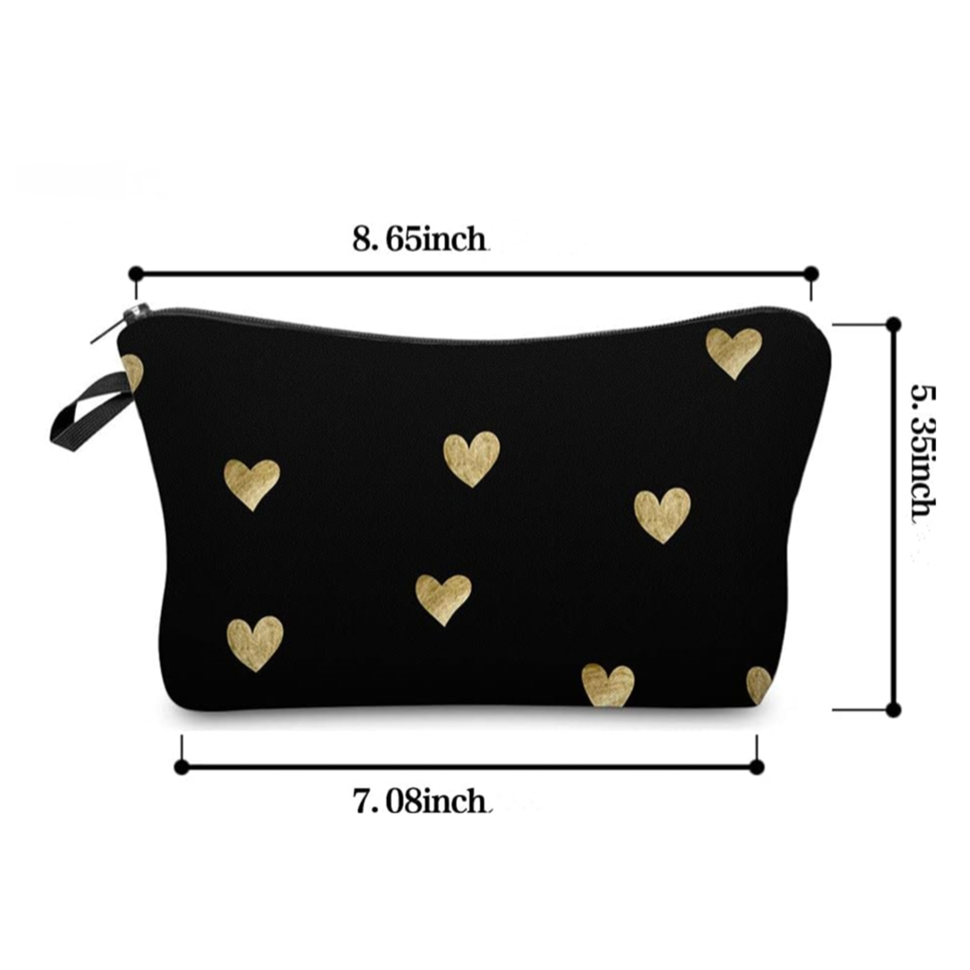 Heart Printed Makeup Bag 1