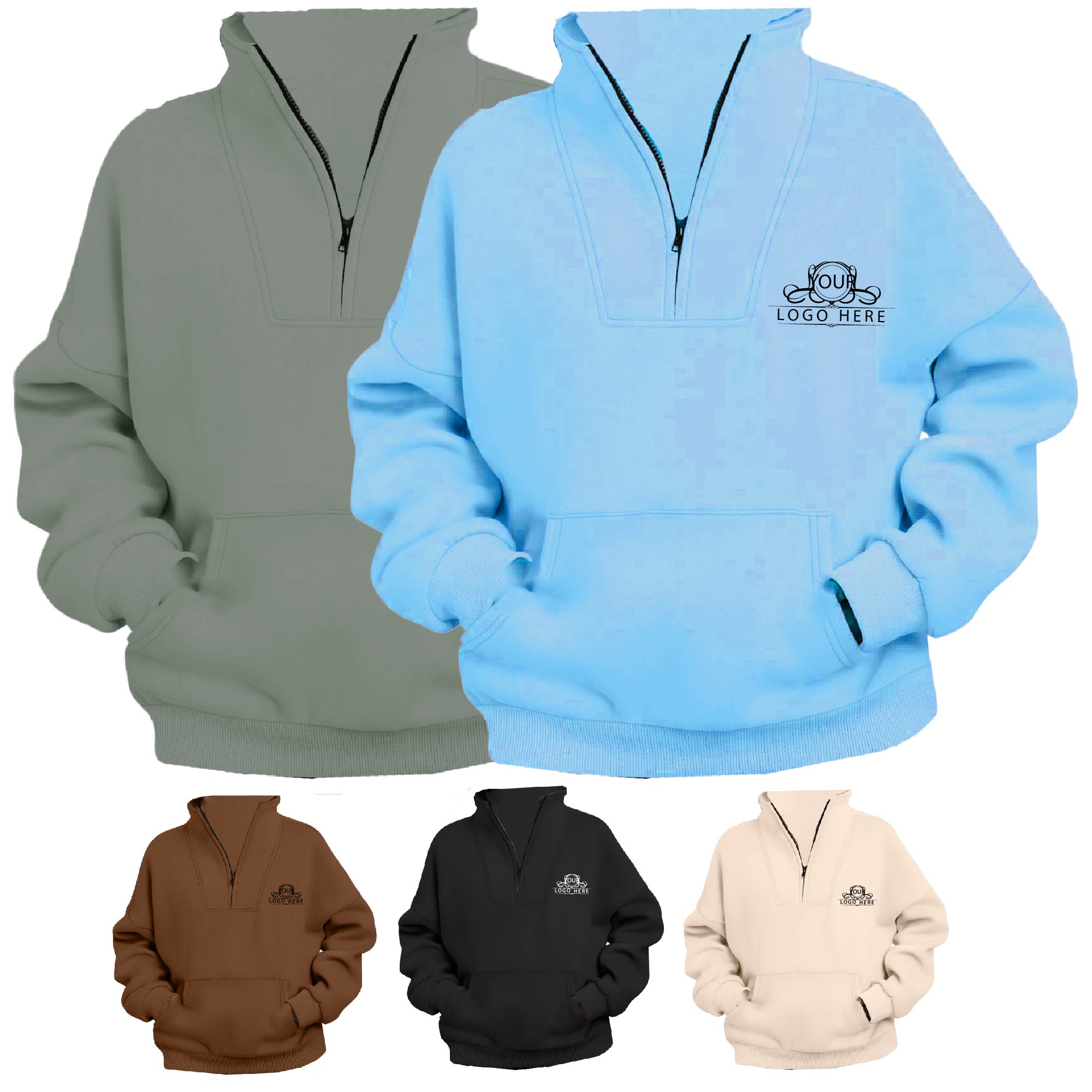 Women's Half Zip Pullover Hoodies Sweatshirts 2