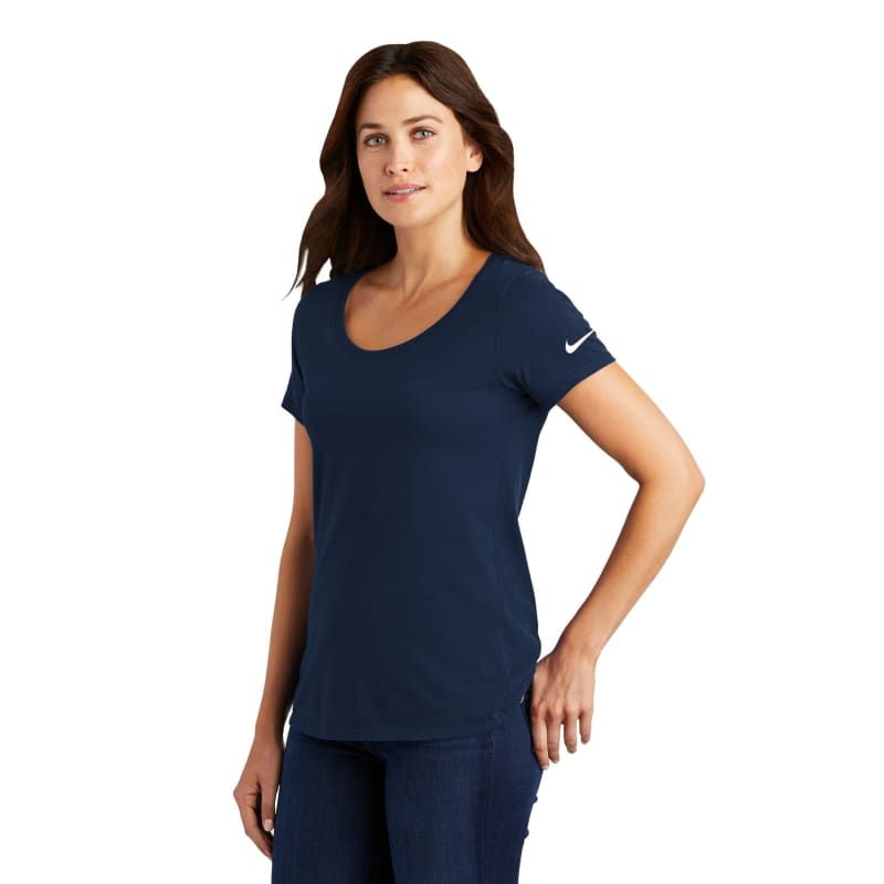 Nike Ladies Dri-FIT Cotton/Poly Scoop Neck Tee. 6