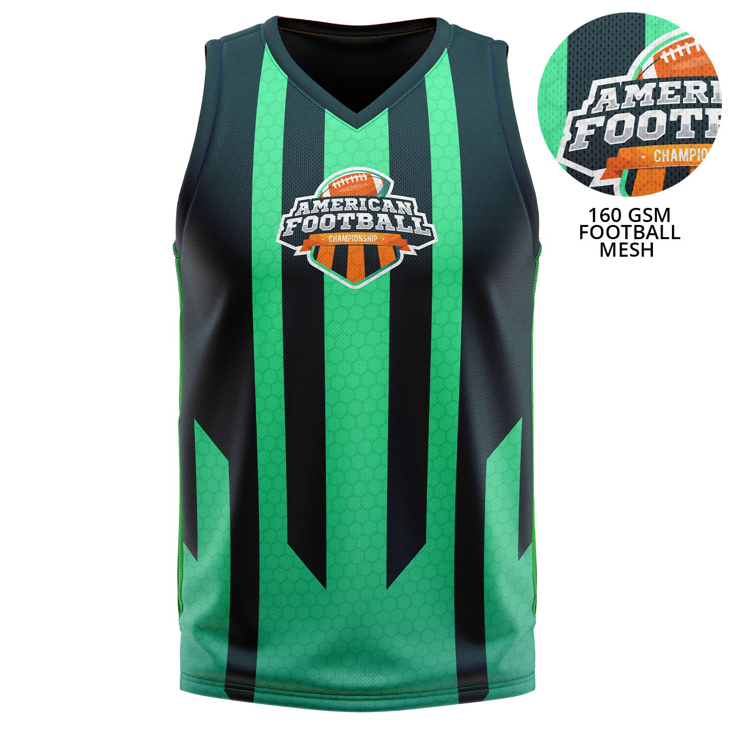 Unisex 160 GSM Football Mesh Custom Sublimated Performance Basketball V-Neck Tank 3
