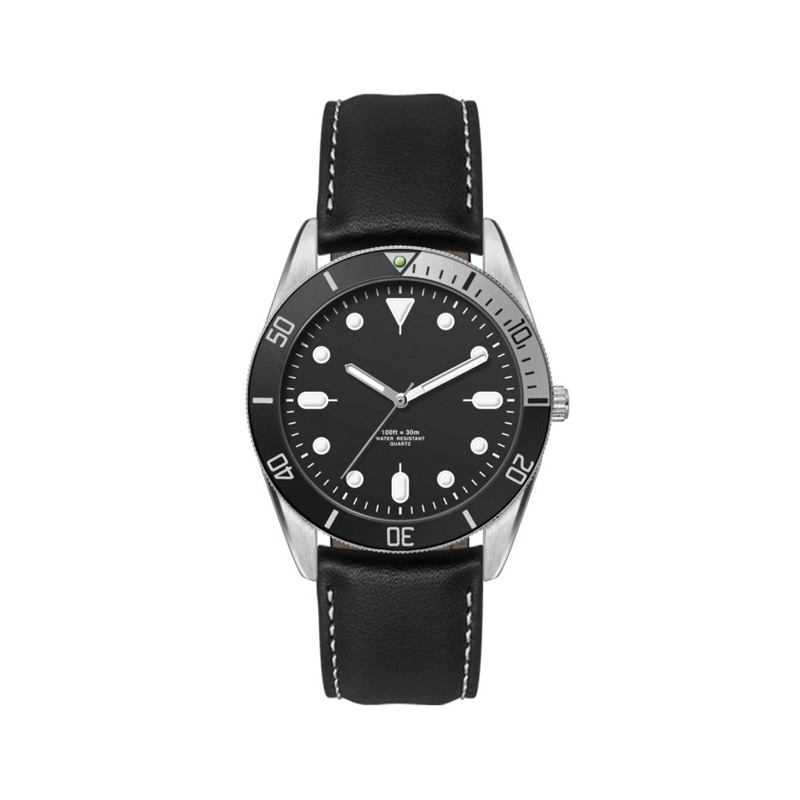 34MM, SILVER METAL CASE, BK BEZEL, 3-HAND MVT 3