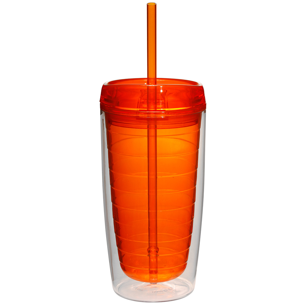 Econo 16 oz Double Wall Tumbler With Lid And Straw 2