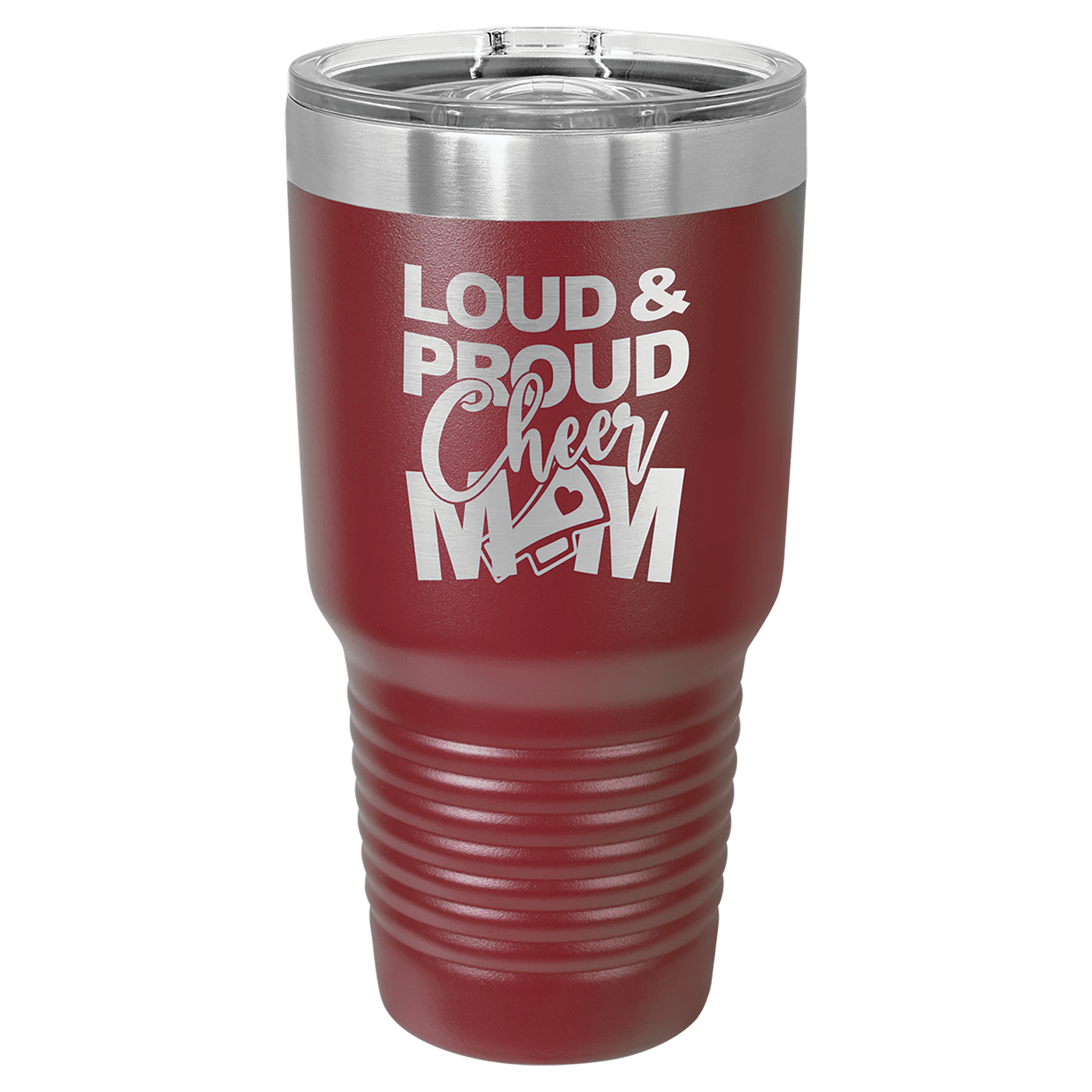 30 oz. Maroon Laser Engraved Polar Camel Ringneck Tumblers w/Slider Lid 2