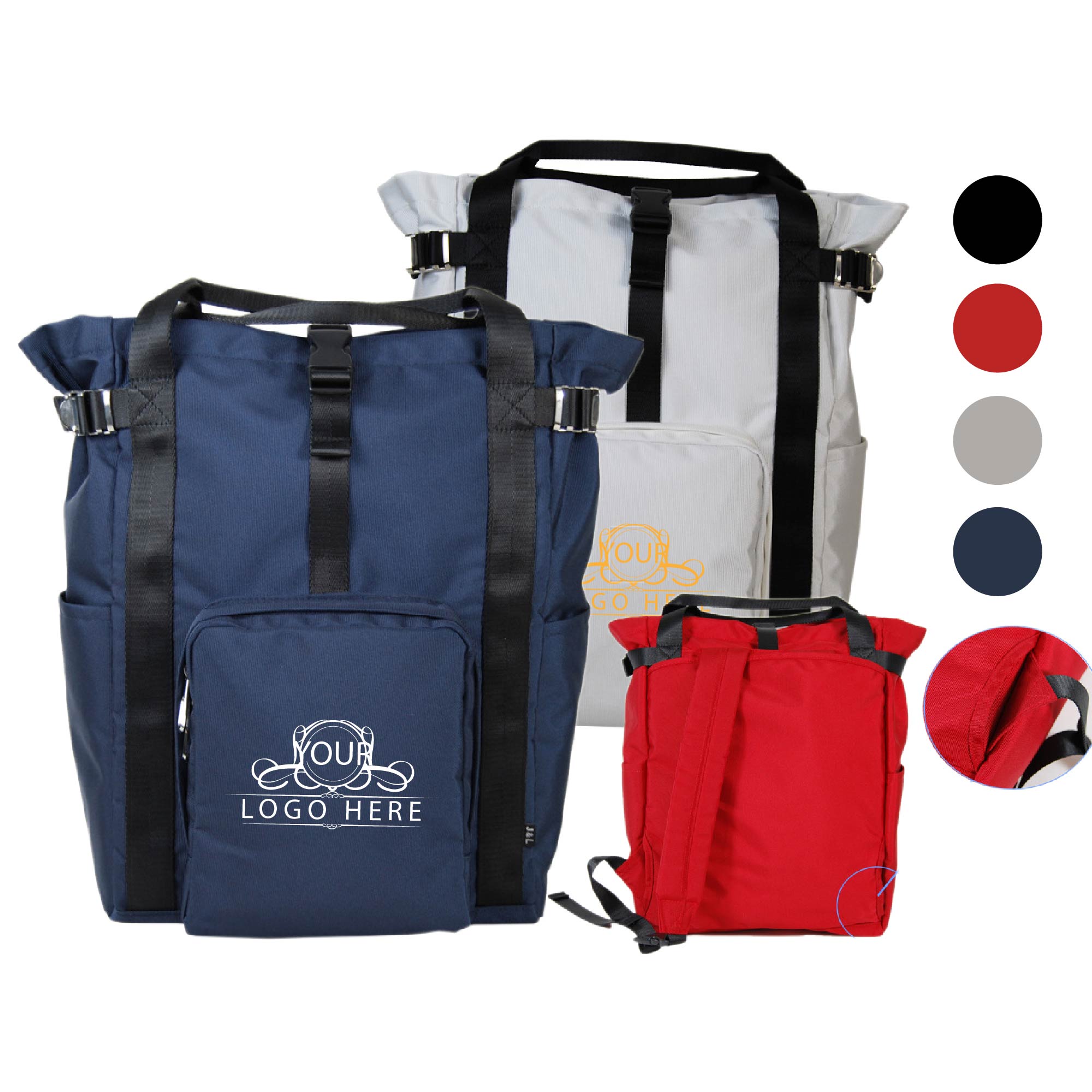 Poly Multi-Function Backpack Tote Bag 3