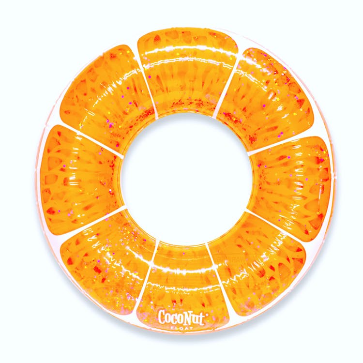 Tangerine Glitter Pool Floats 2