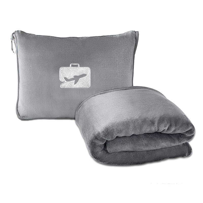 Plush Travel Blanket & Pillow Set 2