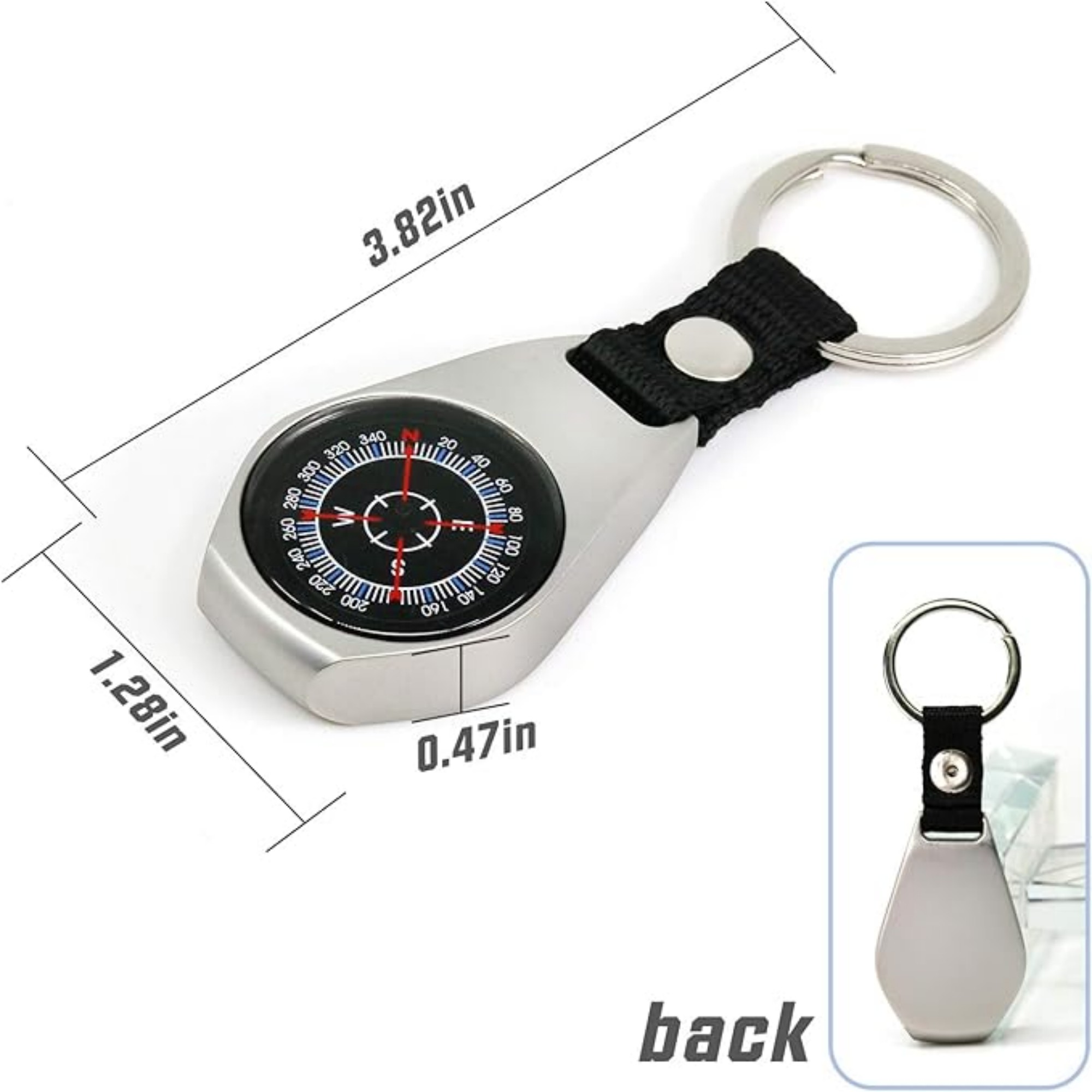 Keychain Military Magnetic Compass 3