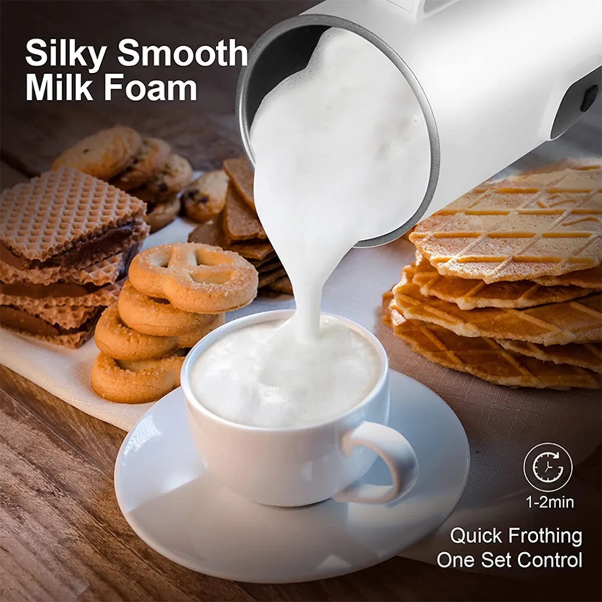 4 in 1 Electric Milk Frother and Steamer 5