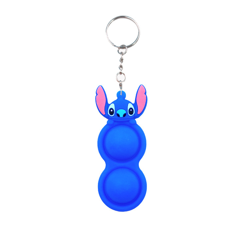 2 Bubbles Push Pop Fidget Sensory w/Keychains 10