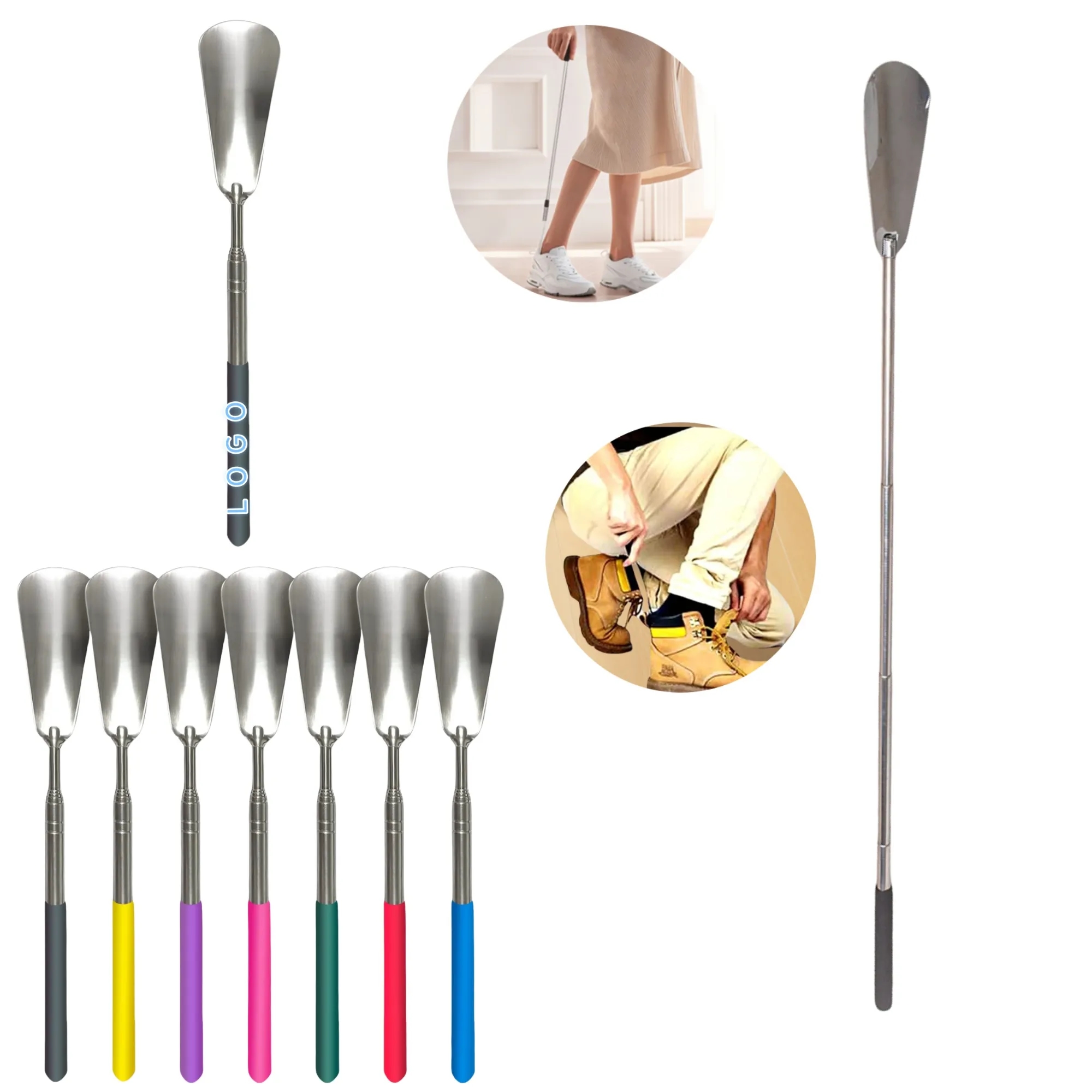 Stainless Steel Extends Long Handled Shoe Lifter 8