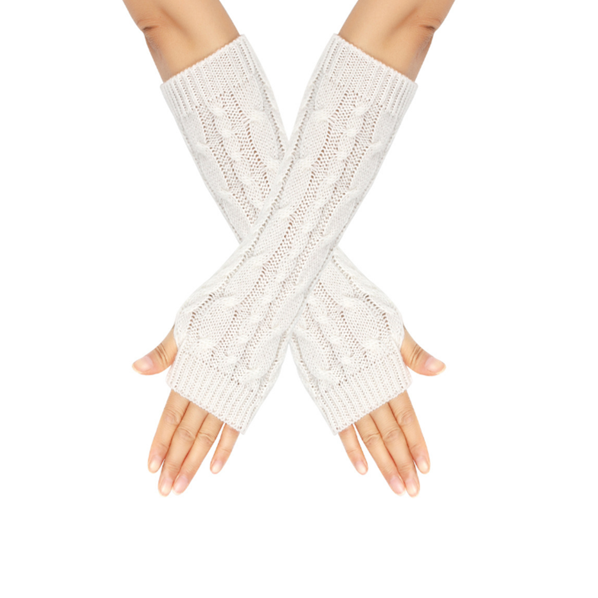 Stylish Winter Knitted Fingerless Gloves 13