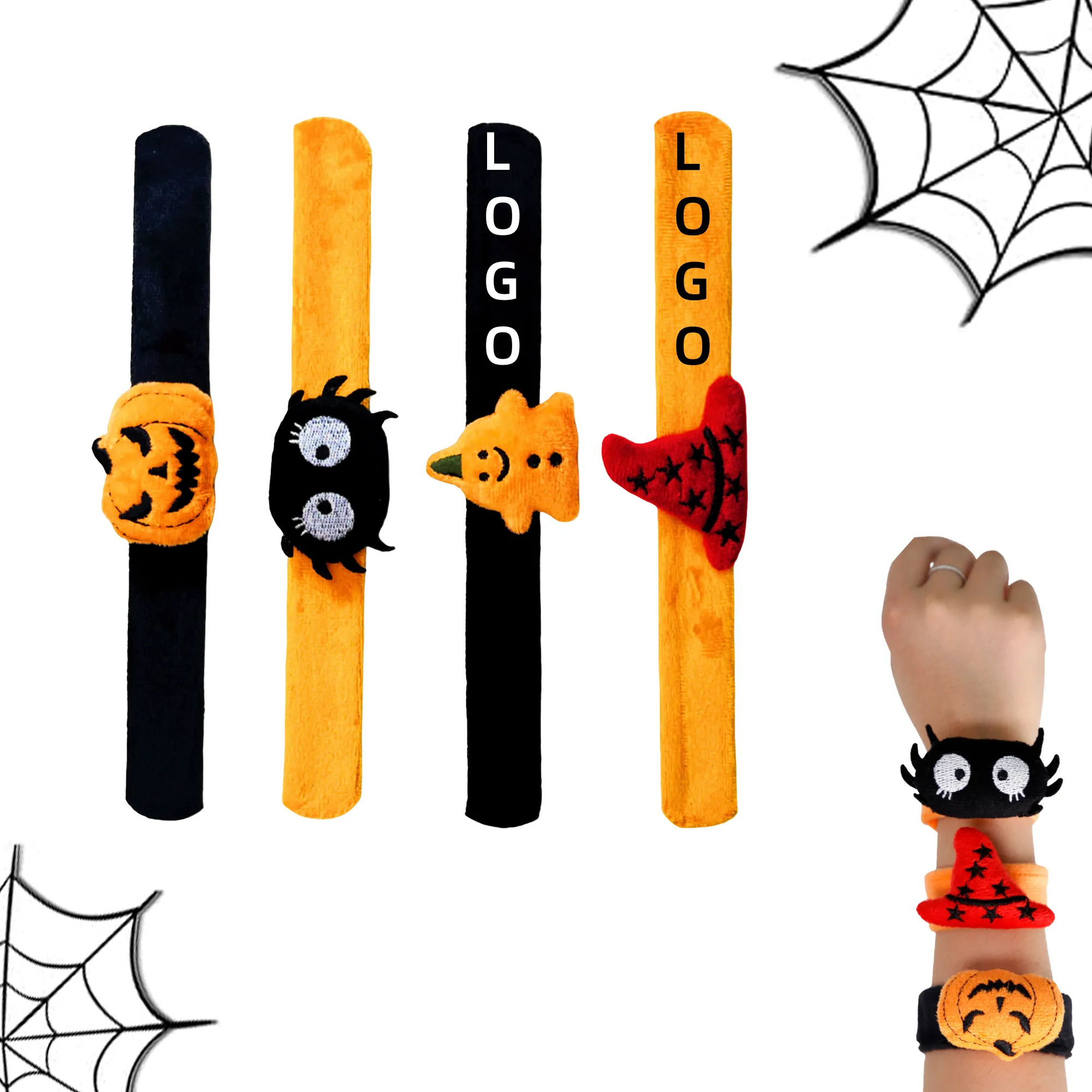 MOQ Halloween Slap Bracelets Band Wrist Toy 5