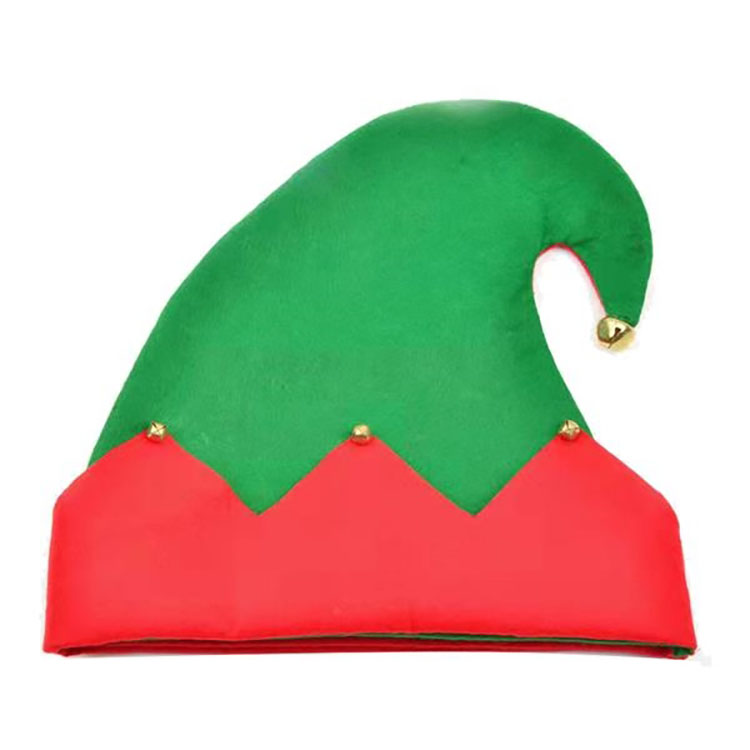 Christmas Elf Costume Accessories Set Xmas Santa Elf Hat Shoes Set made of felt 3