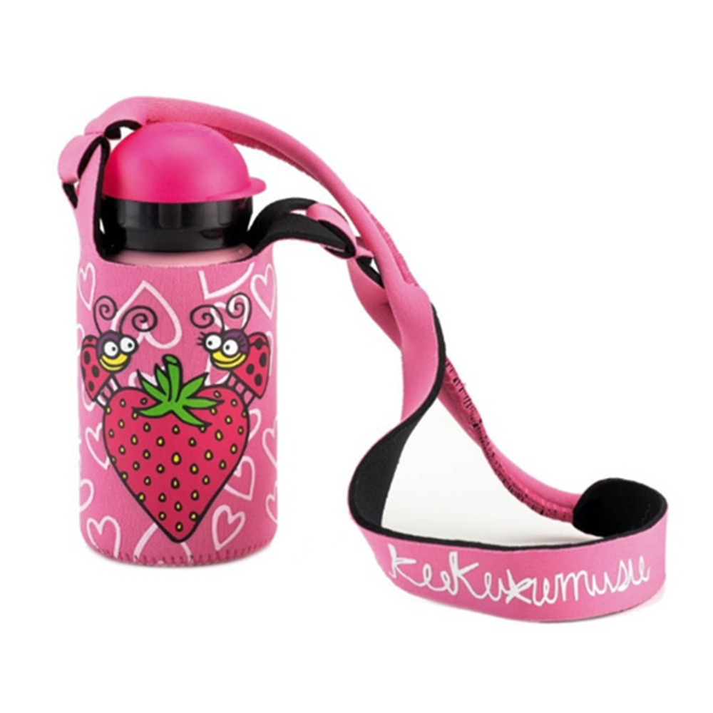 Neoprene Water Bottle Carrier w/Shoulder Strap 2