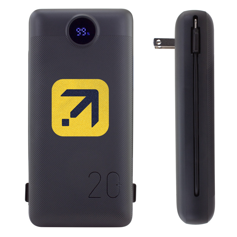 Charge All 20K Power Bank with Integrated Charging Cables and AC Plug 11