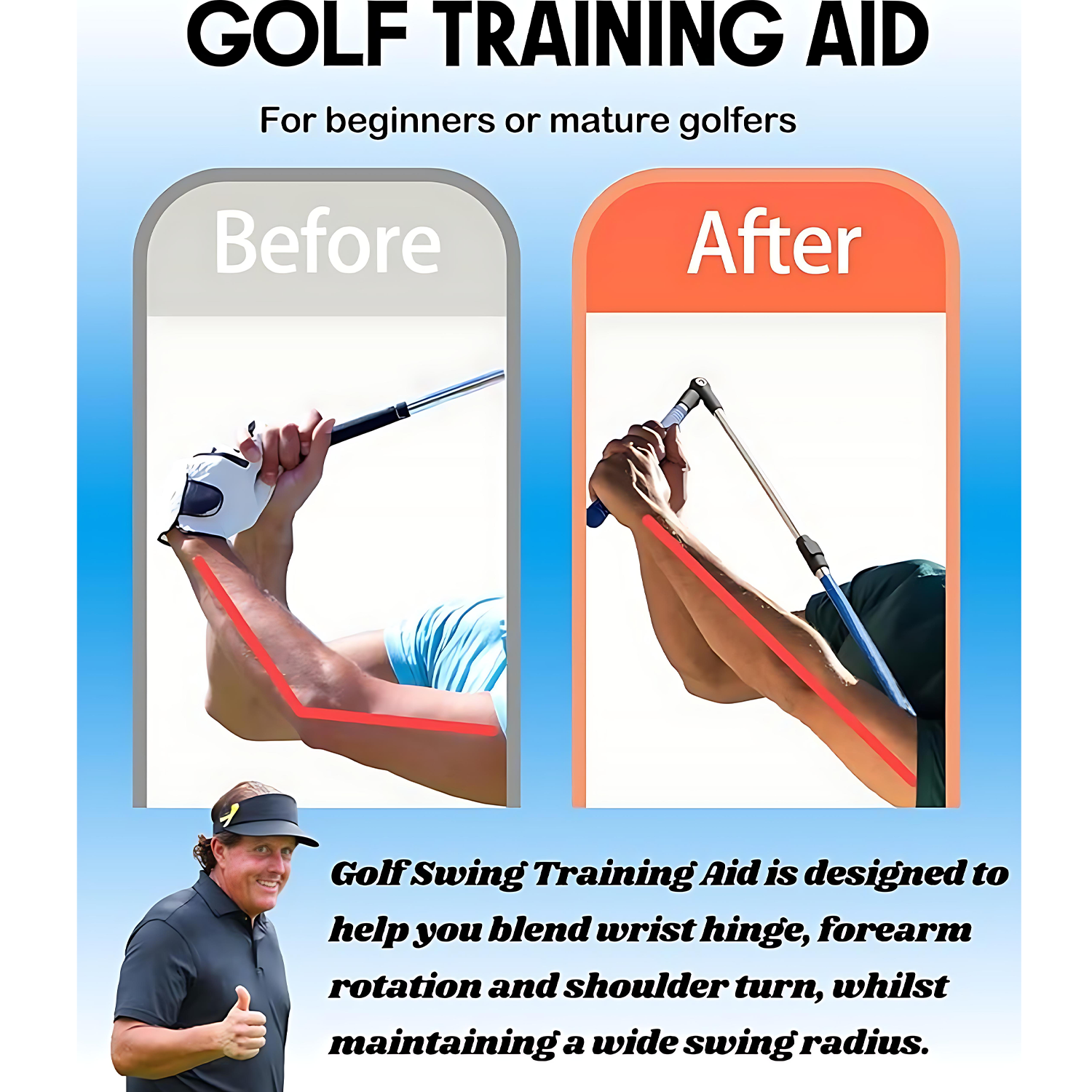 Foldable Aluminum Golf Swing Training Stick For Beginners 5